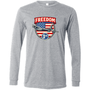 B-52 BOMBER FREEDOM 1st. - 3501 Bella + Canvas Men's LS T-Shirt