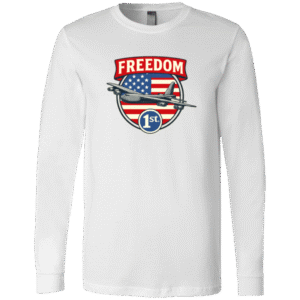 B-52 BOMBER FREEDOM 1st. - 3501 Bella + Canvas Men's LS T-Shirt