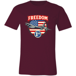 B-2 BOMBER FREEDOM 1st. -3 001C Bella + Canvas Unisex Jersey Short-Sleeve T-Shirt