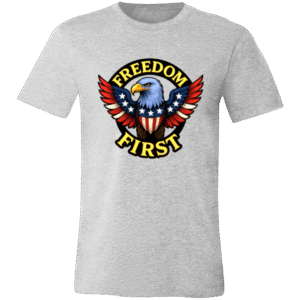 SPREAD EAGLE FREEDOM FIRST - 3001C Bella + Canvas Unisex Jersey Short-Sleeve T-Shirt