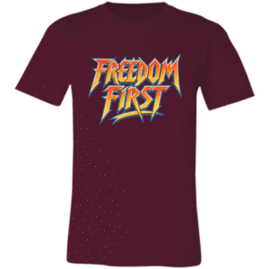 ORANGE LIGHTNING FREEDOM FIRST - 3001C Bella + Canvas Unisex Jersey Short-Sleeve T-Shirt