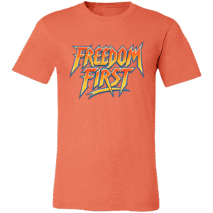 ORANGE LIGHTNING FREEDOM FIRST - 3001C Bella + Canvas Unisex Jersey Short-Sleeve T-Shirt