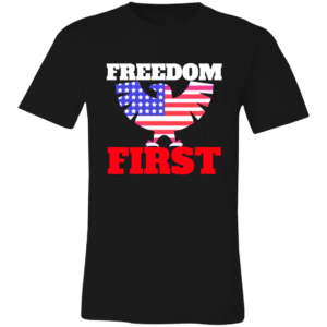 R-W-B-EAGLE FREEDOM FIRST - 3001C Bella + Canvas Unisex Jersey Short-Sleeve T-Shirt