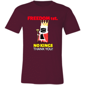 NO KINGS THANK YOU! - 3001C Bella + Canvas Unisex Jersey Short-Sleeve T-Shirt