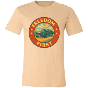 MUSTANG FASTBACK FREEDOM FIRST - 3001C Bella + Canvas Unisex Jersey Short-Sleeve T-Shirt