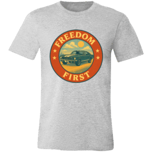 MUSTANG FASTBACK FREEDOM FIRST - 3001C Bella + Canvas Unisex Jersey Short-Sleeve T-Shirt