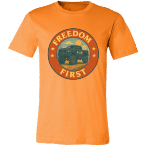 4X4 TRUCK FREEDOM FIRST - 3001C Bella + Canvas Unisex Jersey Short-Sleeve T-Shirt