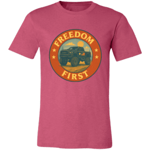 4X4 TRUCK FREEDOM FIRST - 3001C Bella + Canvas Unisex Jersey Short-Sleeve T-Shirt