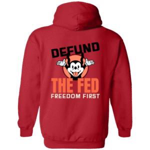 DEFUND THE FED FREEDOM FIRST -G186 Gildan Zip Up Hooded Sweatshirt