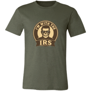 I'M WITH THE IRS -3001C Bella + Canvas Unisex Jersey Short-Sleeve T-Shirt