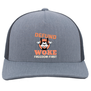 DEFUND WOKE - 105C 5-Panel Trucker Snapback Cap