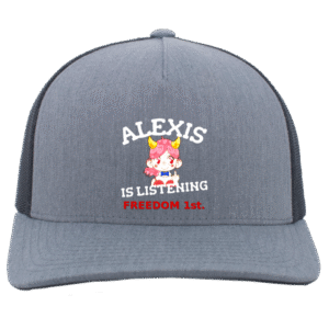 ALEXIS IS LISTENING - 105C 5-Panel Trucker Snapback Cap