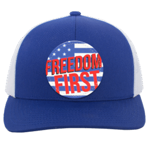 BLUE FLAG-FREEDOM FIRST - 104C Trucker Snap Back