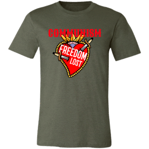 COMMUNISM FREEDOM LOST - 3001C Bella + Canvas Unisex Jersey Short-Sleeve T-Shirt- COMMUNISM FREEDOM LOST