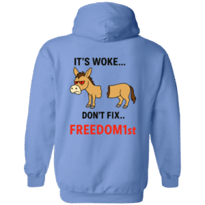 IT'S WOKE DON'T FIX IT - G186 Gildan Zip Up Hooded Sweatshirt-IT'S WOKE DON'T FIX IT