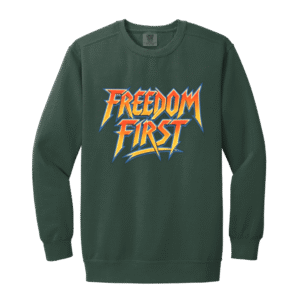 LIGHTING FREEDOM FIRST - 1566 Garment-Dyed Adult Crewneck Sweatshirt