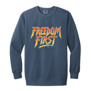 LIGHTING FREEDOM FIRST - 1566 Garment-Dyed Adult Crewneck Sweatshirt