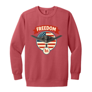 FREEDOM 1st. B-2 BOMBER 1566 Garment-Dyed Adult Crewneck Sweatshirt