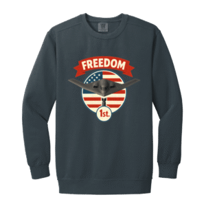 FREEDOM 1st. B-2 BOMBER 1566 Garment-Dyed Adult Crewneck Sweatshirt