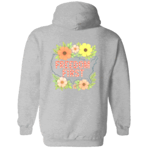 FLOWERS CIRCLING FREEDOM FIRST - G186 Gildan Zip Up Hooded Sweatshirt