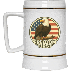 CIRCLE EAGLE FREEDOM FIRST -22217 Beer Stein 22oz.
