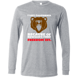 I LEFT CALIFORNIA -3501 Bella + Canvas Men's LS T-Shirt