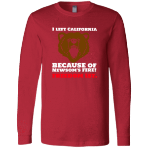 I LEFT CALIFORNIA -3501 Bella + Canvas Men's LS T-Shirt