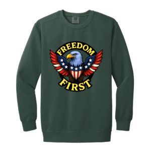 SPREAD EAGLE FREEDOM FIRST - 1566 Garment-Dyed Adult Crewneck Sweatshirt