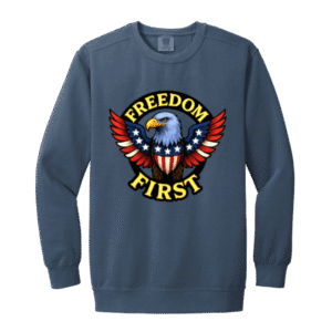 SPREAD EAGLE FREEDOM FIRST - 1566 Garment-Dyed Adult Crewneck Sweatshirt