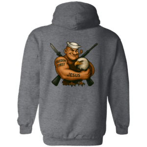 SAILOR EMBRACING EAGLE -G186 Gildan Zip Up Hooded Sweatshirt