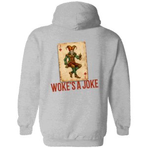 WOKE'S A JOKE -G186 Gildan Zip Up Hooded Sweatshirt