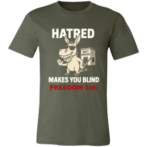 HATRED MAKES YOU BLIND -3001C Bella + Canvas Unisex Jersey Short-Sleeve T-Shirt