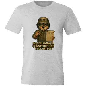 -DO YOU KNOW THE CONSTITUTION?3001C Bella + Canvas Unisex Jersey Short-Sleeve T-Shirt