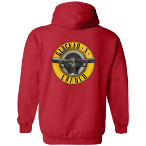 GLOCKED-N-LOADED -G186 Gildan Zip Up Hooded Sweatshirt