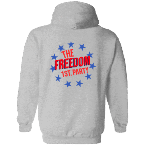 THE FREEDOM 1ST. PARTY -G186 Gildan Zip Up Hooded Sweatshirt